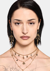 Alexen Snake Moon Earrings