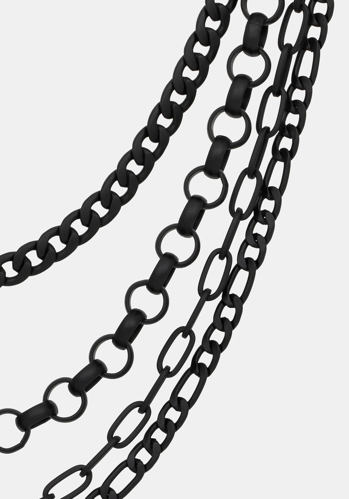 Chorx Layered Jet Chain Necklace – Disturbia