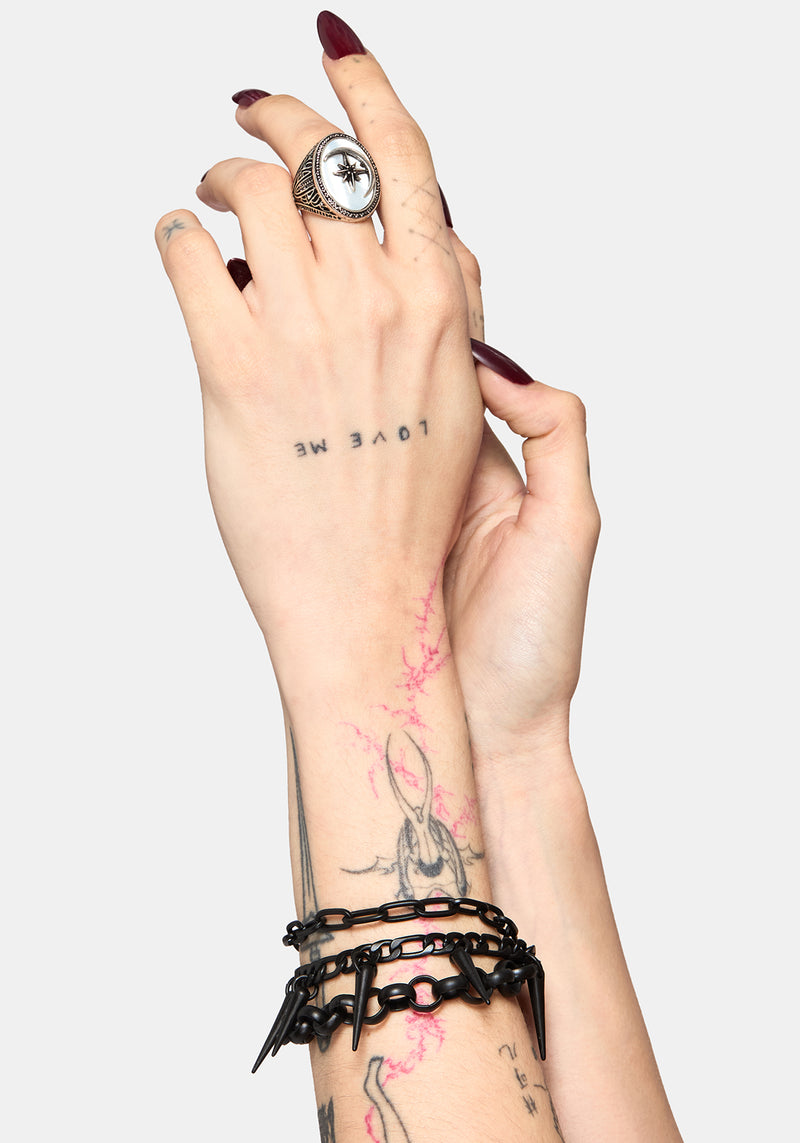 Chorx Layered Jet Chain Bracelet – Disturbia