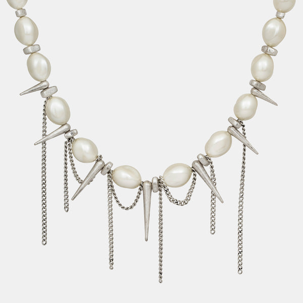 Flittex Spike Faux Pearl Choker – Disturbia