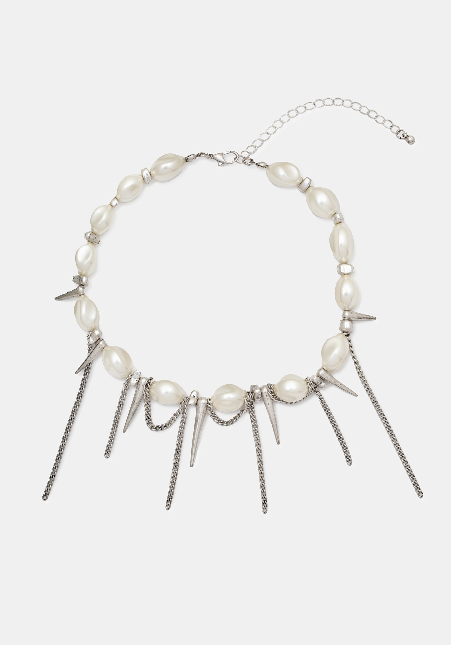 Flittex Spike Faux Pearl Choker – Disturbia
