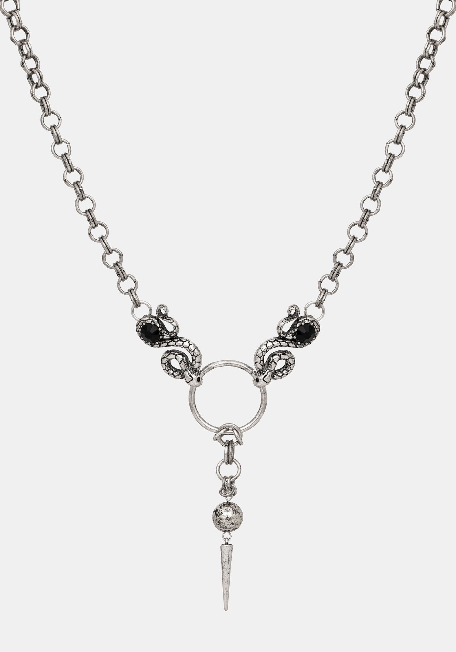 アクセサリー GARA spike chain necklace Marma Snake Spike Chain Necklace – Disturbia