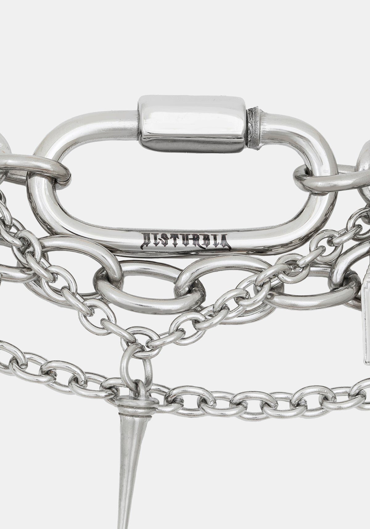 Lagoxin Stainless Steel Charm Layered Choker