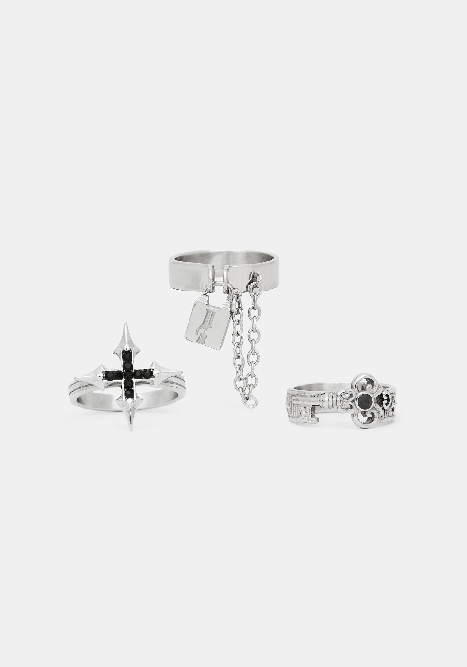 Lagoxin Stainless Steel Ring Set