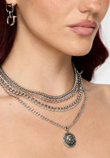 Memento Mori Layered Chain Necklace