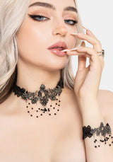 Evara Ornate Lace Choker