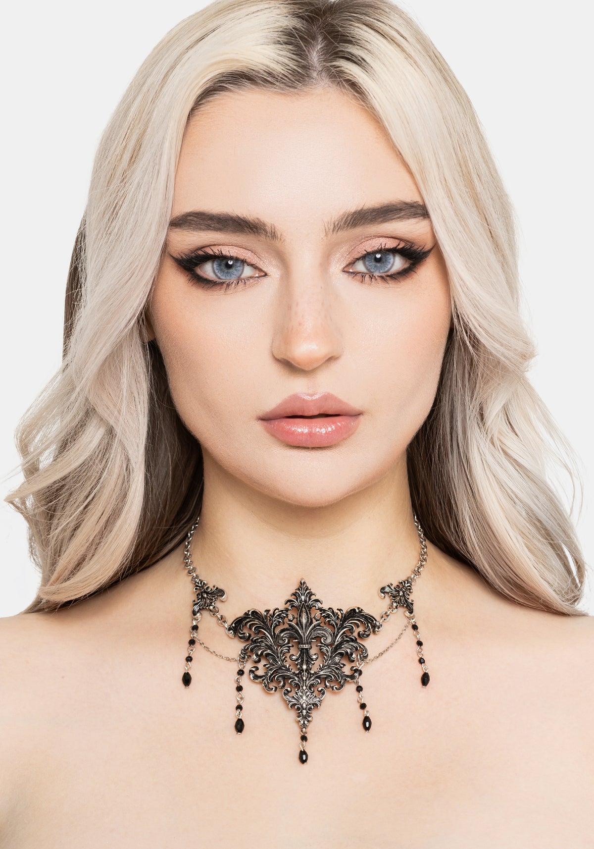 Evara Ornate Chain Drop Necklace