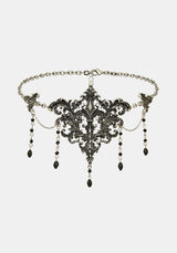 Evara Ornate Chain Drop Necklace