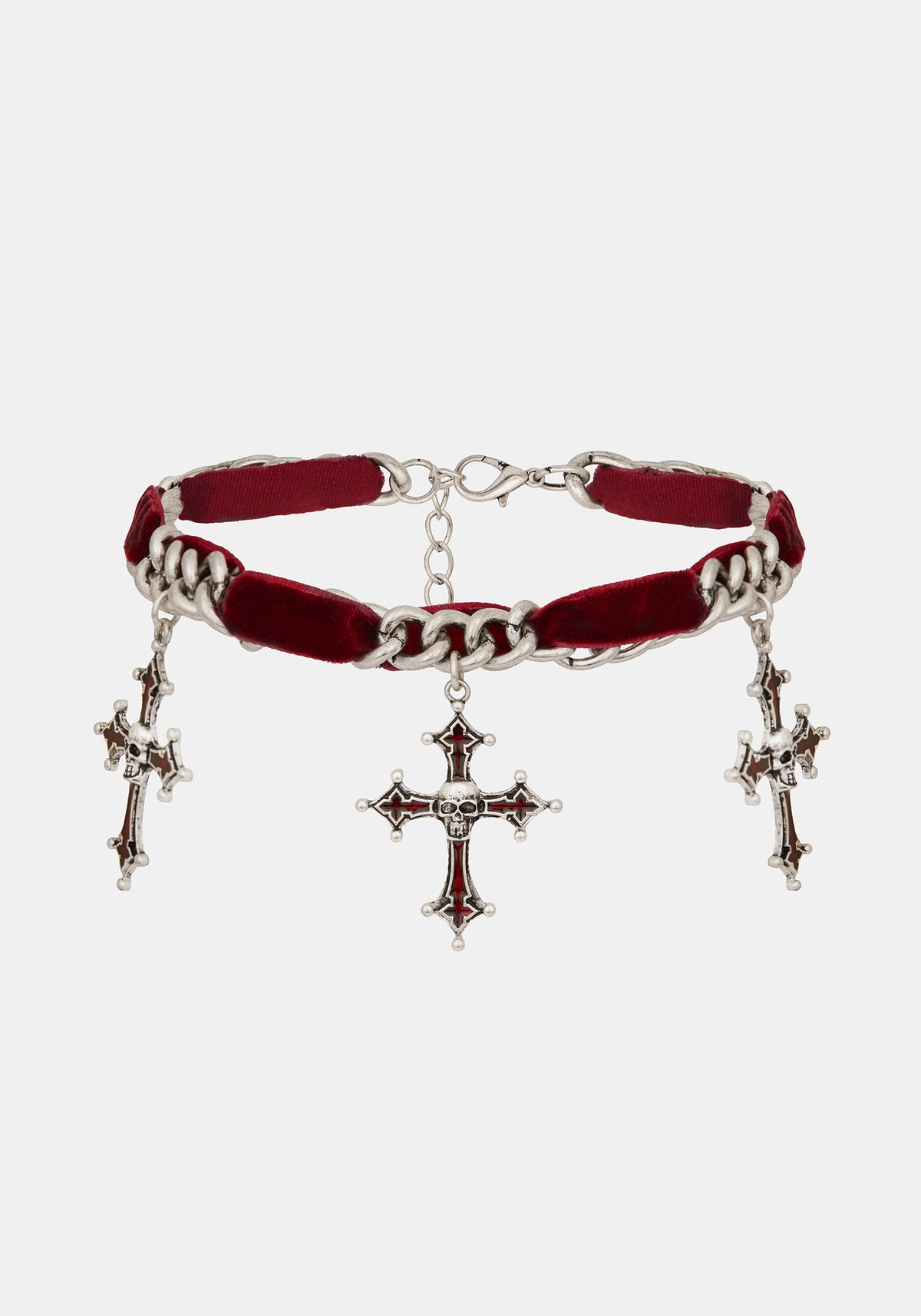 Vaelis Cross Ribbon Chain Necklace