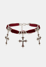 Vaelis Cross Ribbon Chain Necklace