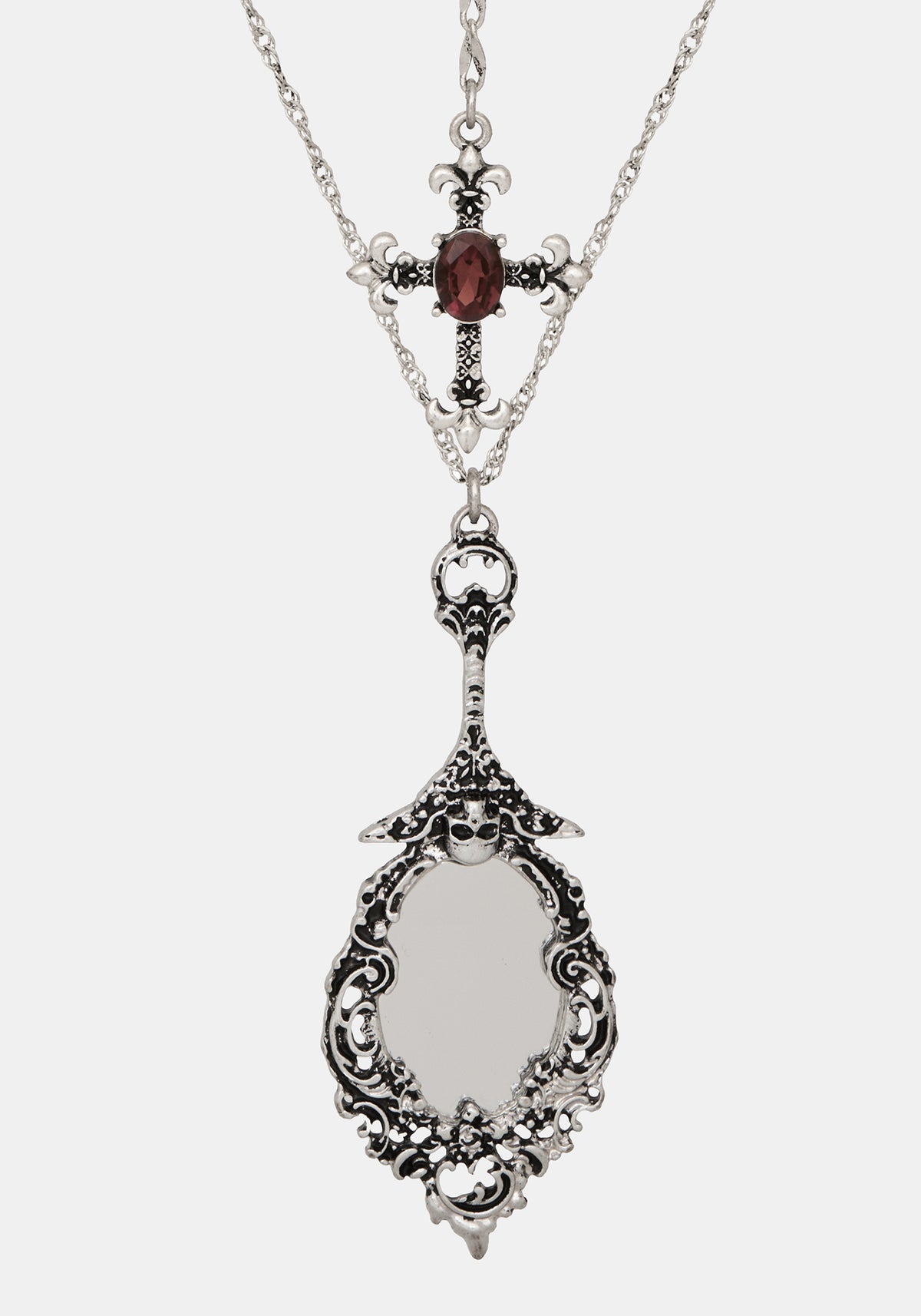 Orum Layered Charm Mirror Necklace