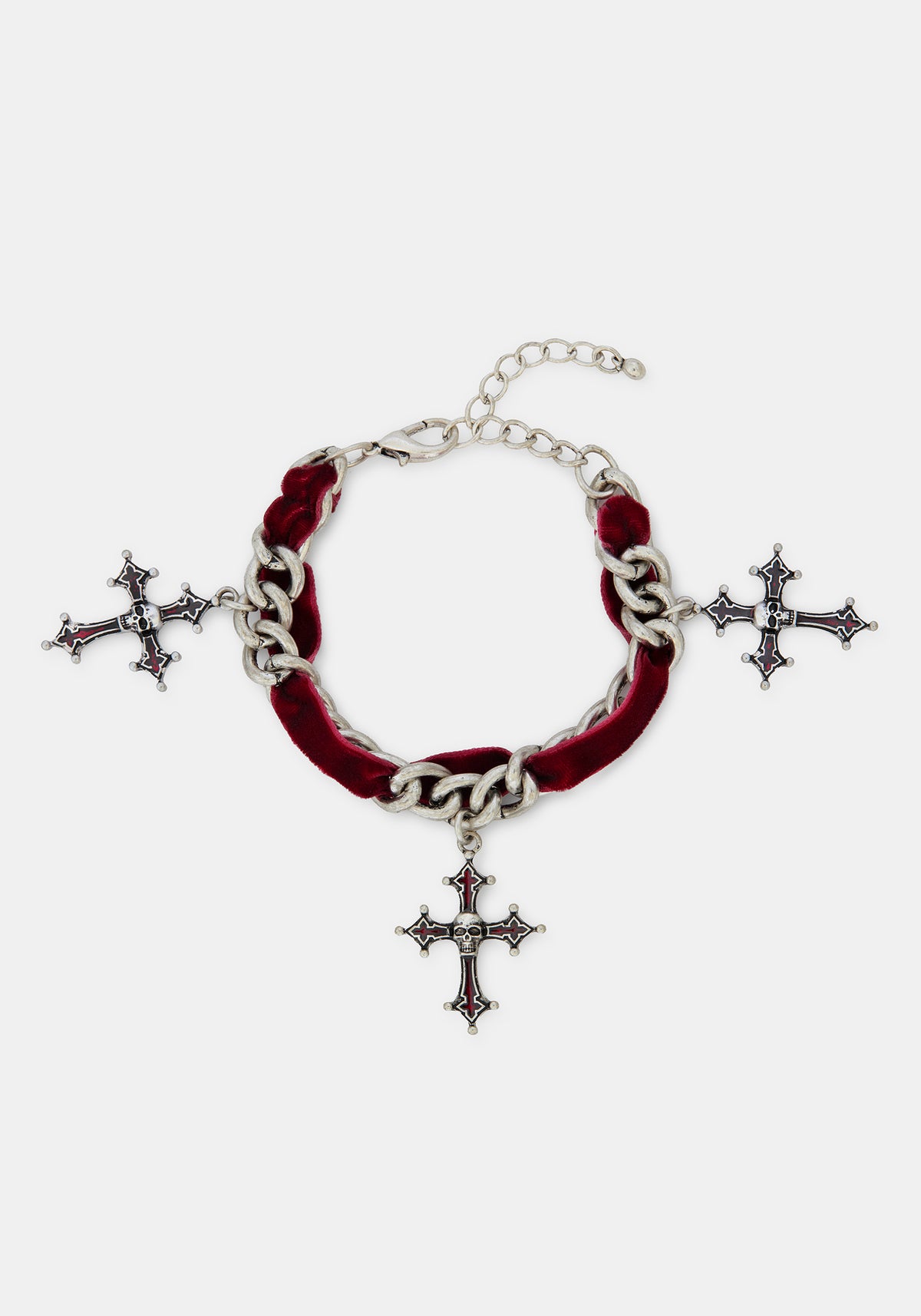 Vaelis Cross Ribbon Chain Bracelet