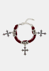 Vaelis Cross Ribbon Chain Bracelet