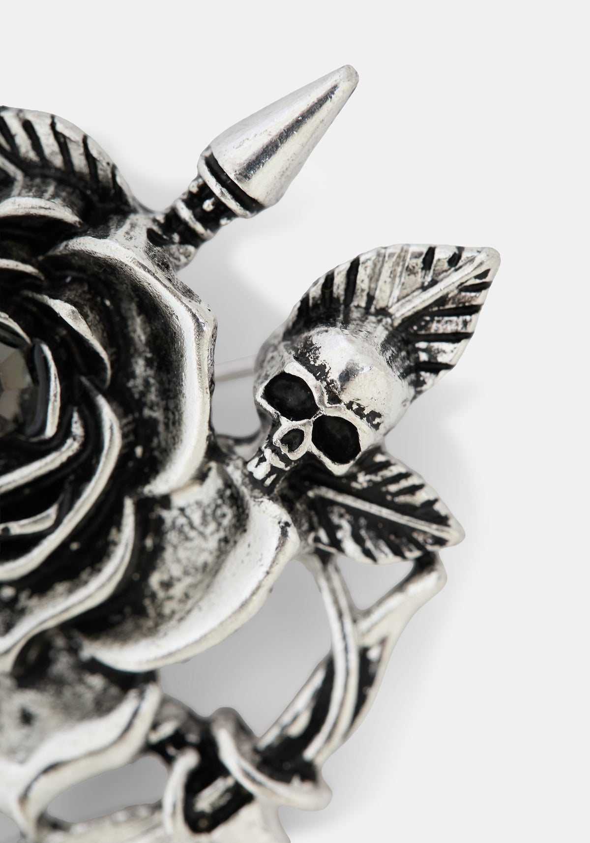 Sezora Rose Skull Brooch