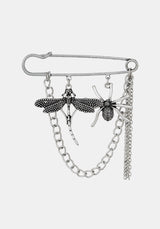 Viyna Spider Safety Pin Charm Brooch