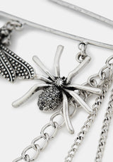 Viyna Spider Safety Pin Charm Brooch
