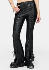 Monica PU Lace Up Trouser