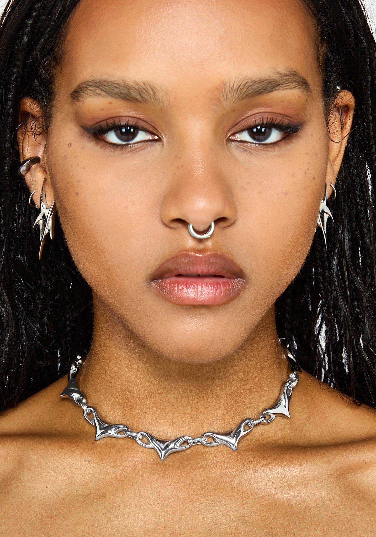 Crixel Spike Stainless Steel Necklace – Disturbia