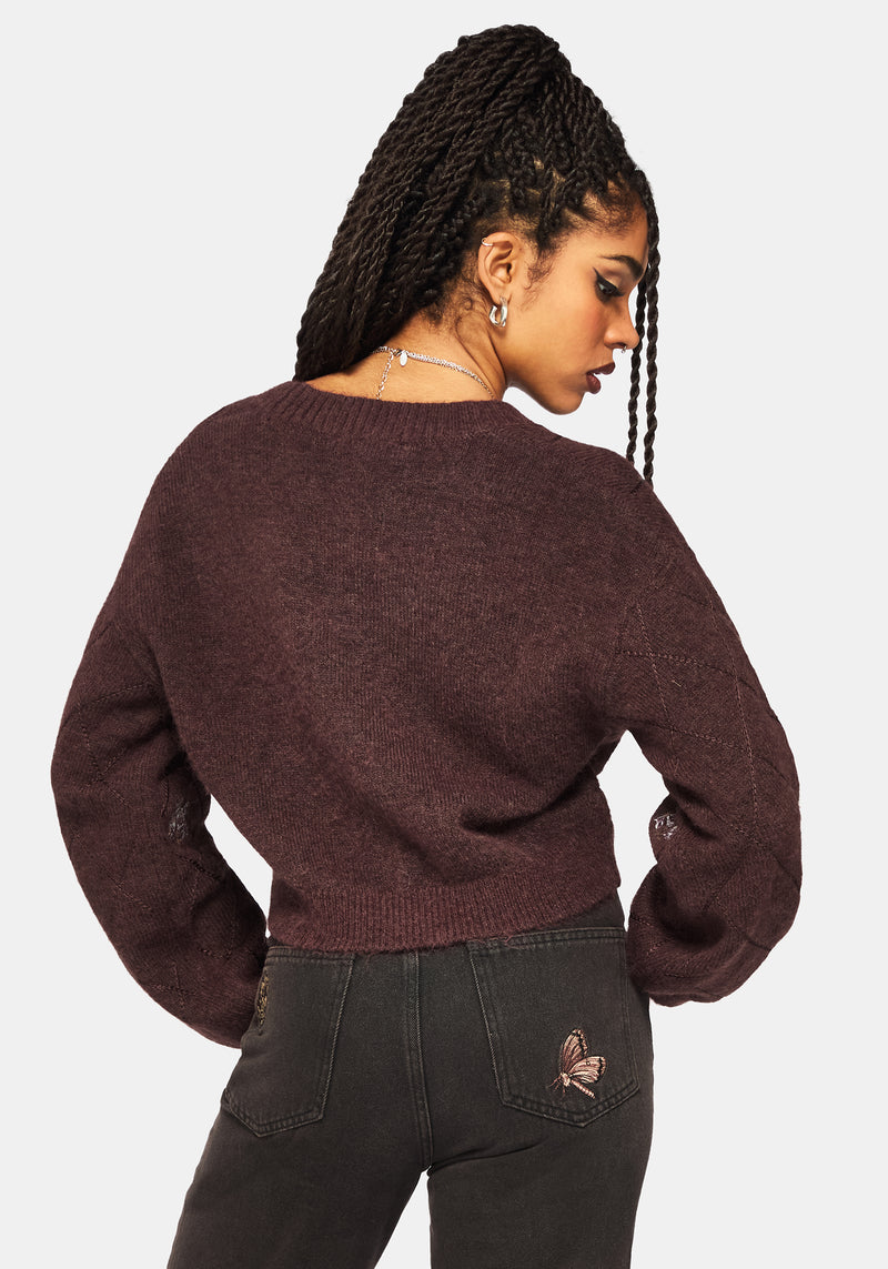 Maya Tile Embroidered Knit Cardigan