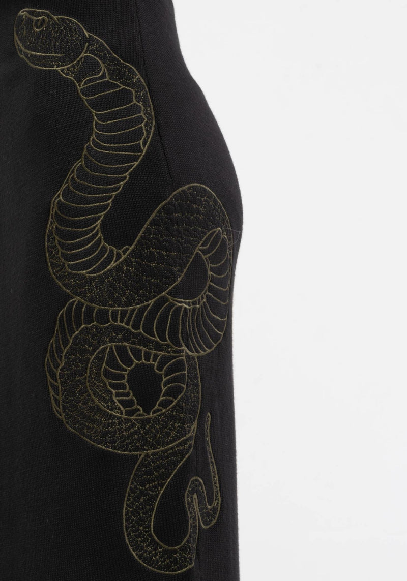 Serpent Snake Embroidered Knit Midi Dress Disturbia Serpent Snake Embroidered Knit Midi Dress Disturbia