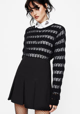 Wyn Cotton ZigZag Knit Long Sleeve Sweater