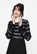 Wyn Cotton ZigZag Knit Long Sleeve Sweater