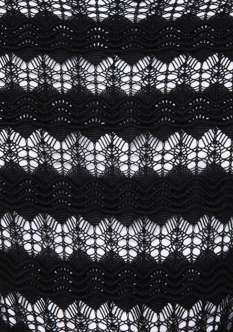 Wyn Cotton ZigZag Knit Long Sleeve Sweater