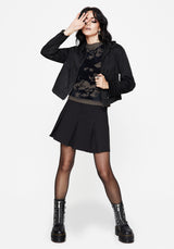 Myra Fluffy Short Sleeve Knit Top