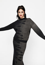 Kenna Flame Lurex Knit Sweater