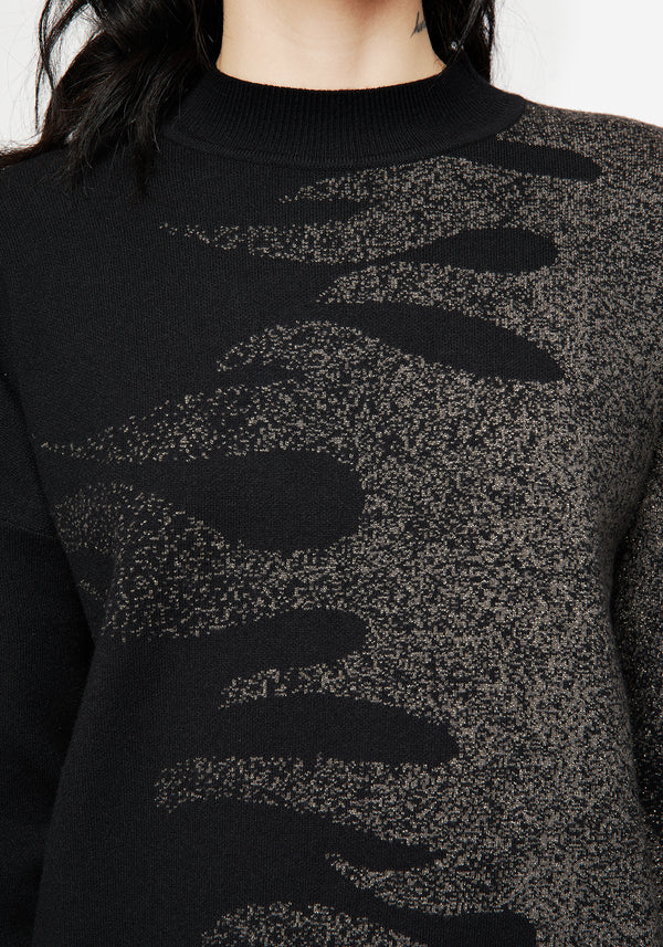 Kenna Flame Lurex Knit Sweater