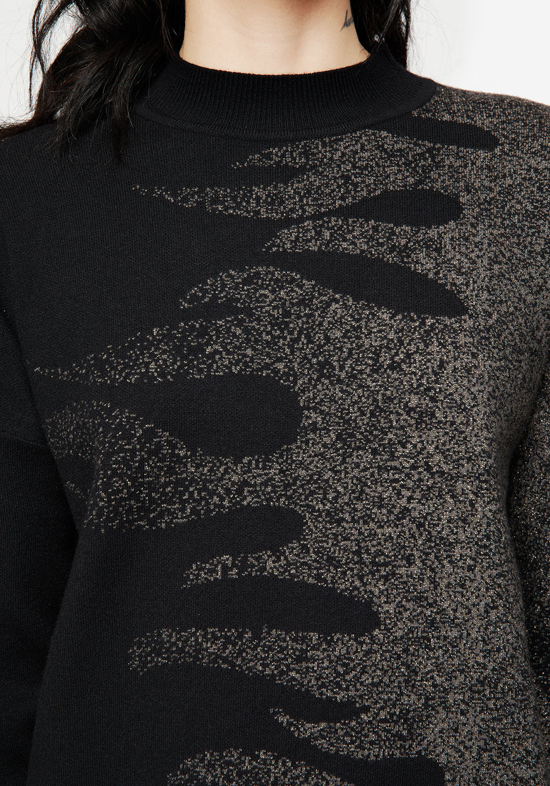 Kenna Flame Lurex Knit Sweater