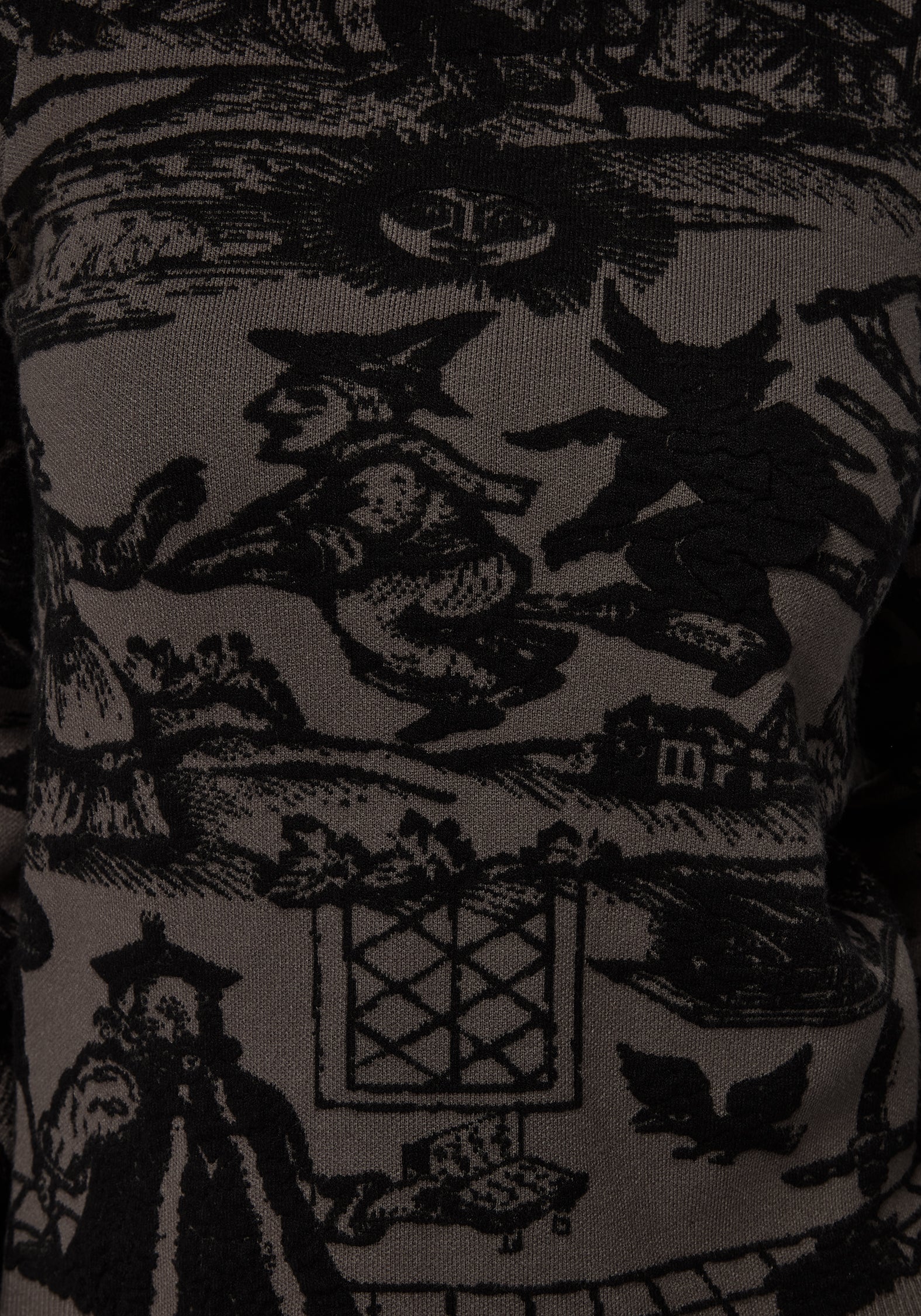 Diabolical Raised Jacquard Knit Sweater
