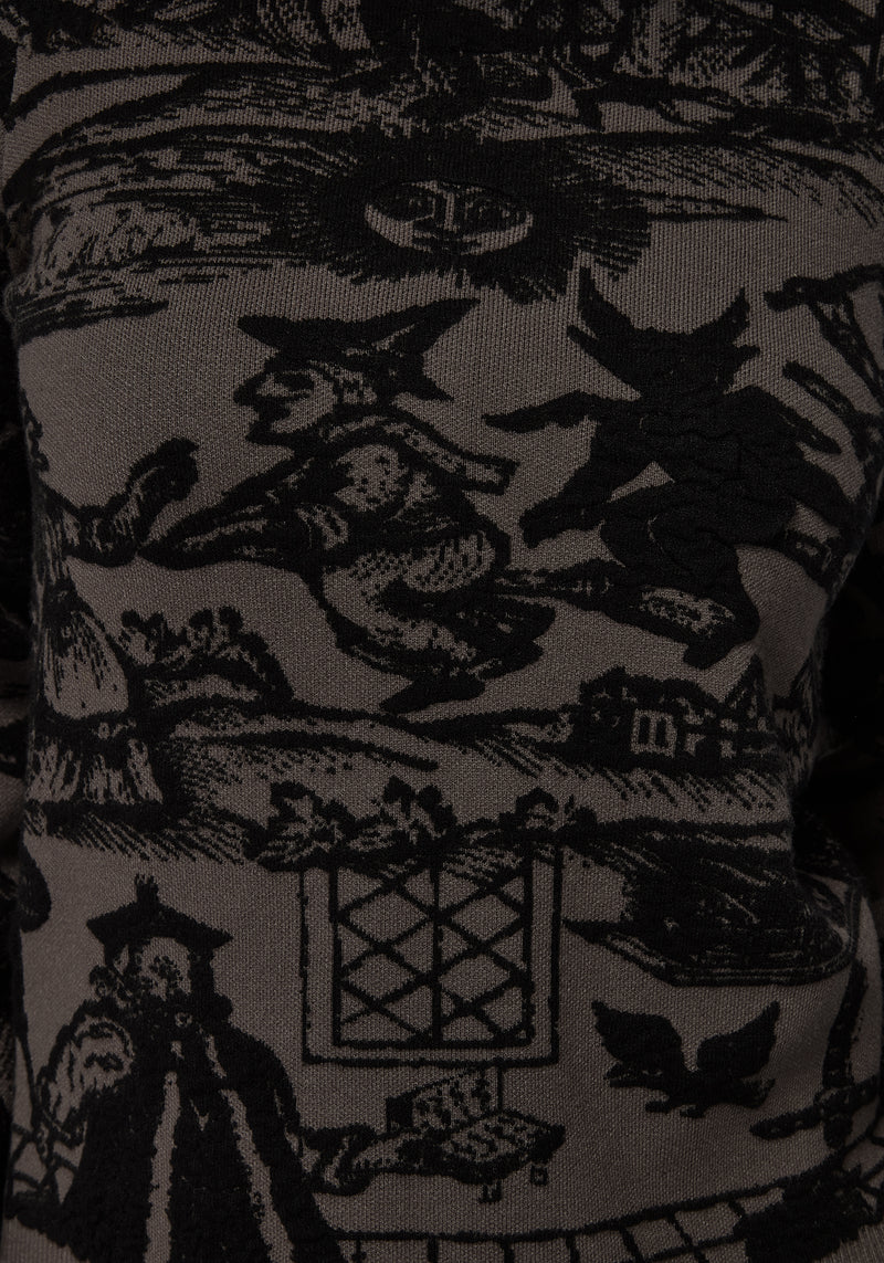 Diabolical Raised Jacquard Knit Sweater