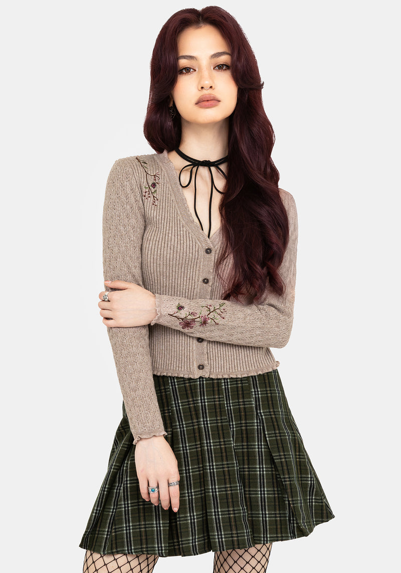 Tantra Floral Beetle Embroidered Cardigan