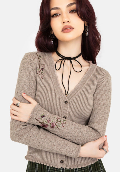 Tantra Floral Beetle Embroidered Cardigan – Disturbia