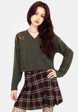 Keira Cotton Toadstool Embroidered Sweater