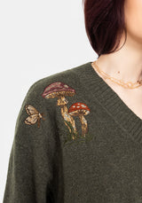 Keira Cotton Toadstool Embroidered Sweater