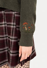 Keira Cotton Toadstool Embroidered Sweater