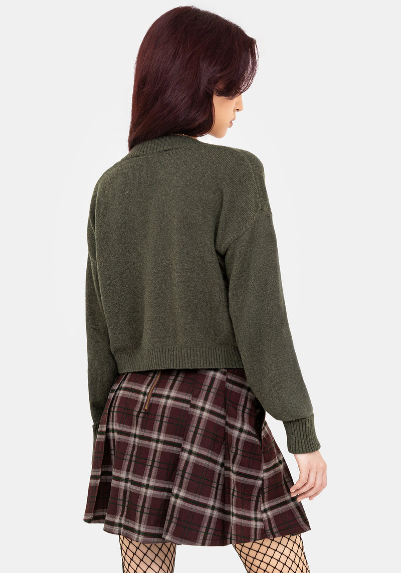 Keira Cotton Toadstool Embroidered Sweater