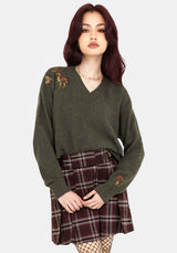 Keira Cotton Toadstool Embroidered Sweater