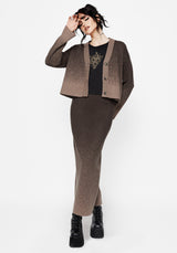 Nightjar Ombre Knit Cardigan - Taupe