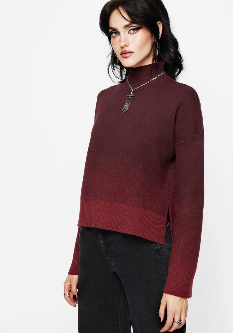 Nightjar Ombre Knit Sweater - Red