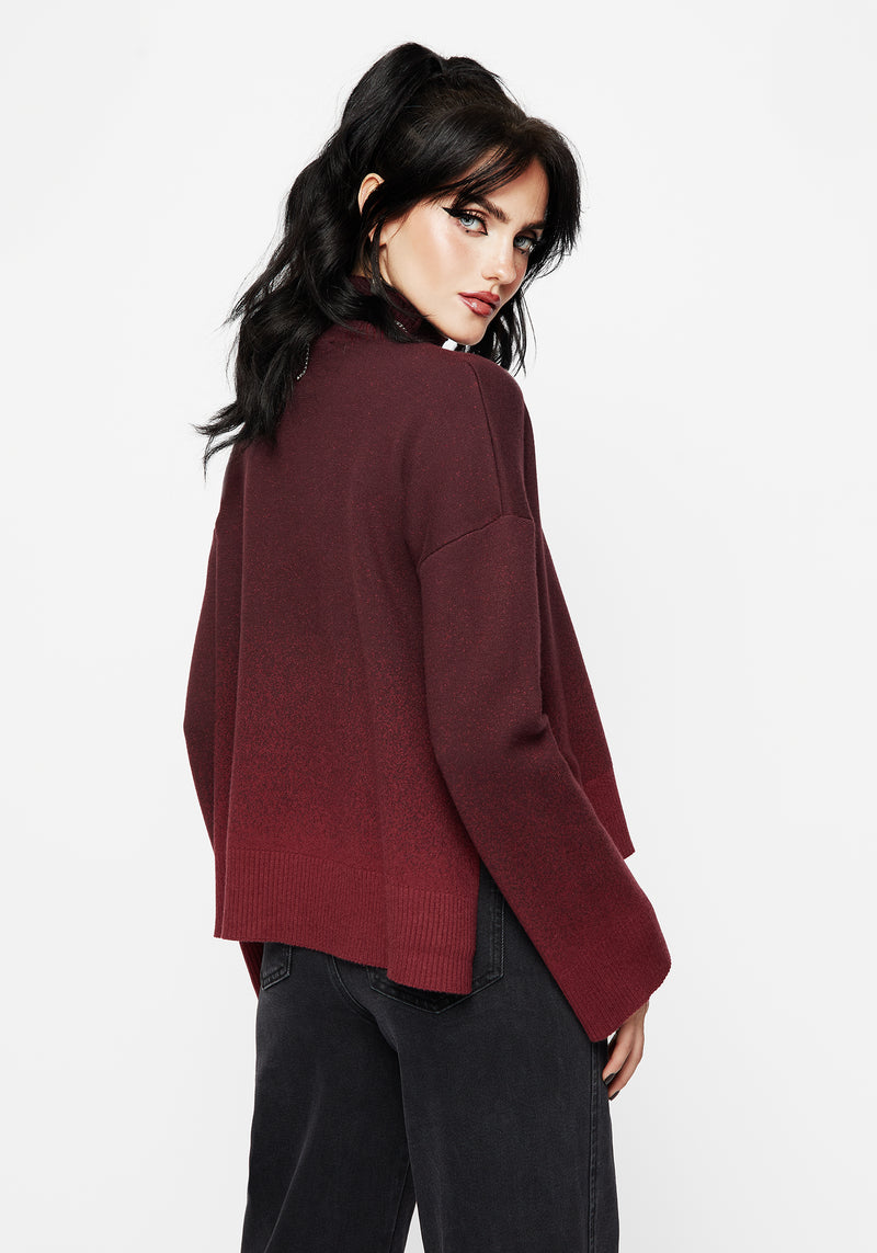 Nightjar Ombre Knit Sweater - Red