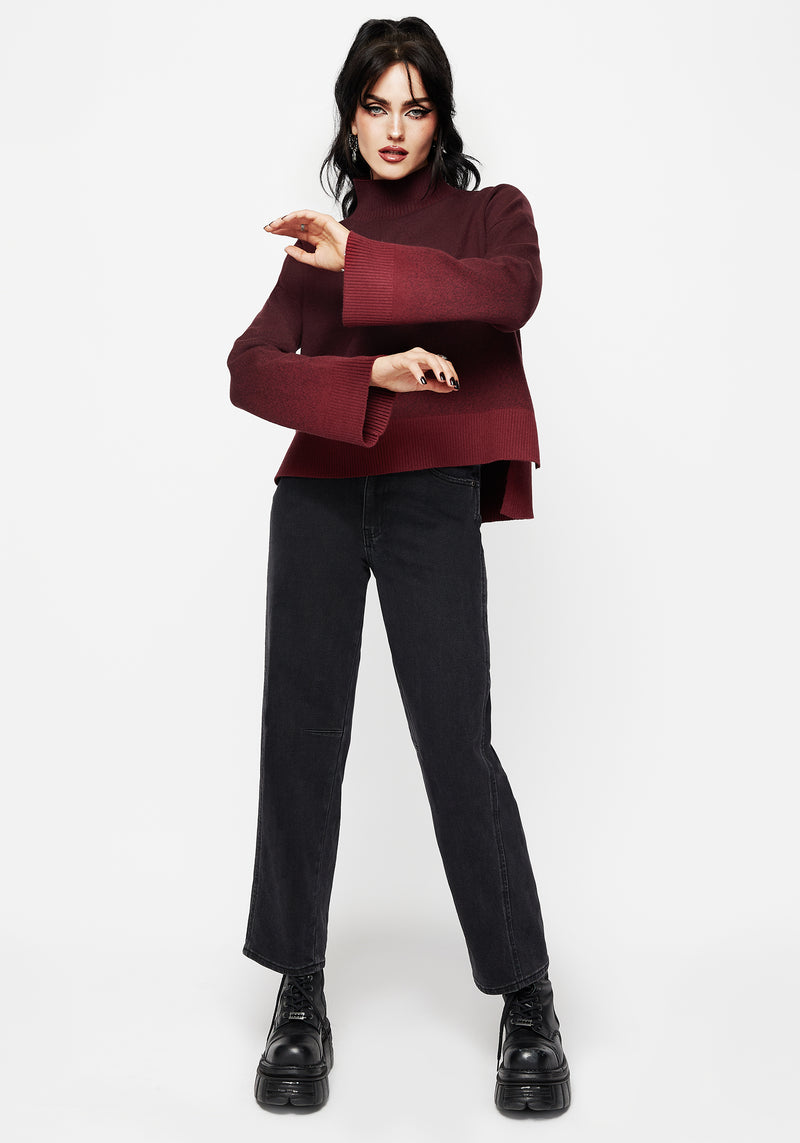 Nightjar Ombre Knit Sweater - Red