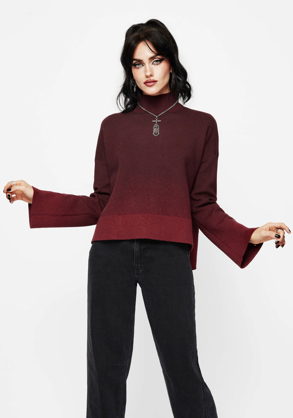 Nightjar Ombre Knit Sweater - Red