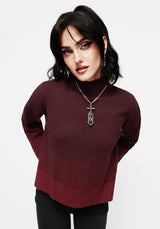 Nightjar Ombre Knit Sweater - Red