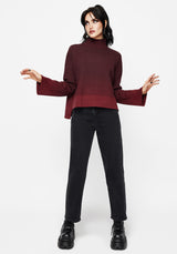 Nightjar Ombre Knit Sweater - Red