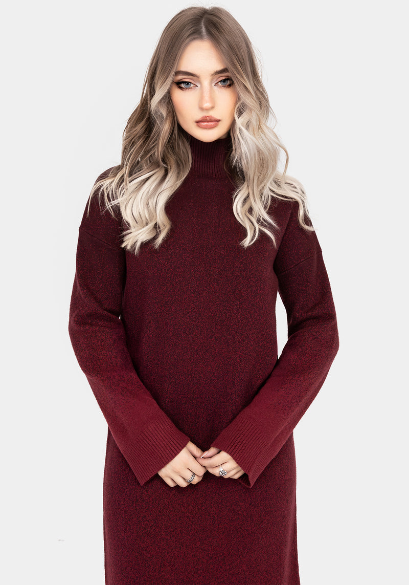 Nightjar Ombre Knit Maxi Dress - Red Disturbia Nightjar Ombre Knit Maxi Dress - Red Disturbia