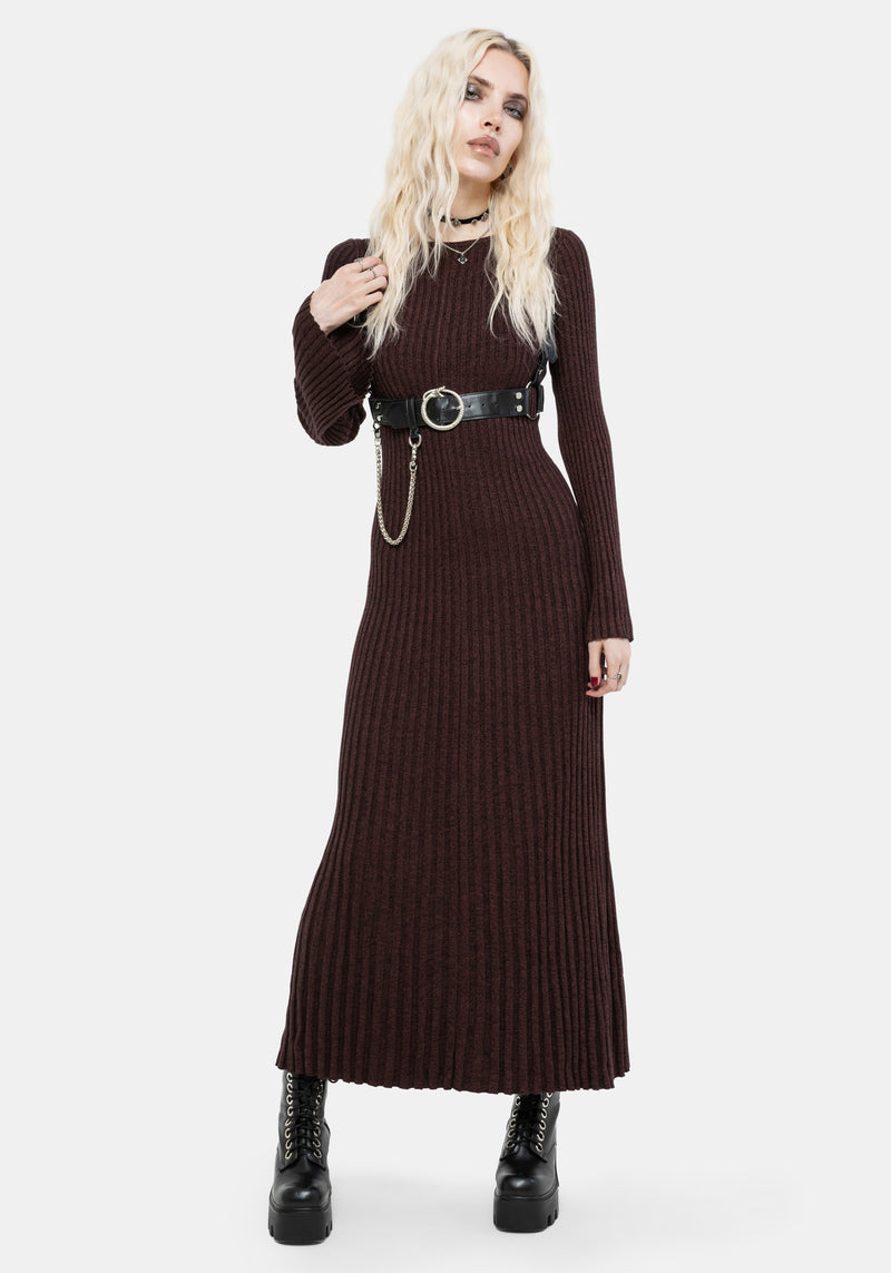 Estella Long Sleeve Knit Maxi Dress Disturbia Estella Long Sleeve Knit Maxi Dress Disturbia