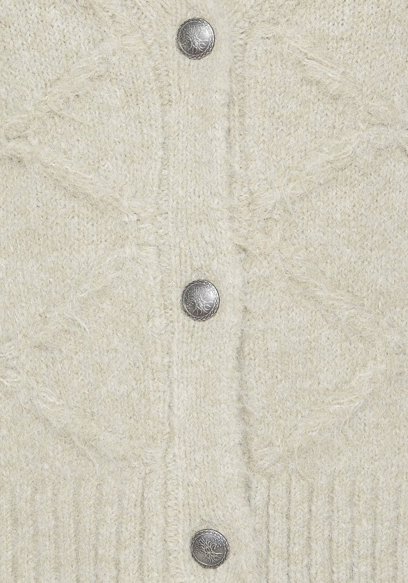 Artha Fluffy Cable Knit Cardigan